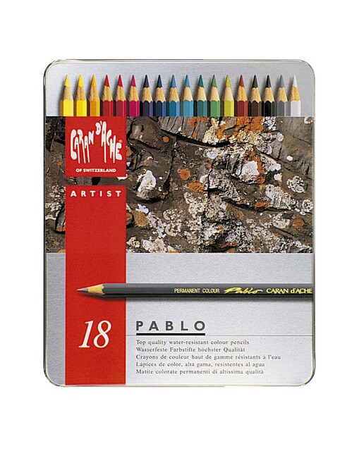 Lápis de Cor Permanente Pablo 18 Unidades Caran d'Ache Multicolor Multicolor-1