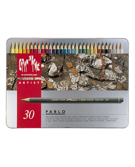 Imagem 0 de Lápis de Cor Permanente Pablo 30 Unidades Caran d'Ache Multicolor