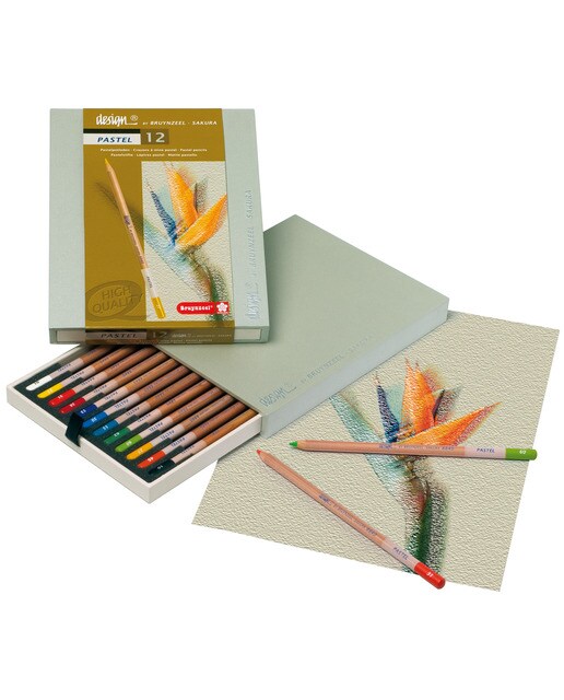 Caixa de Prestígio de Doze Lápis Pastel Bruynzeel Multicolor Multicolor-1