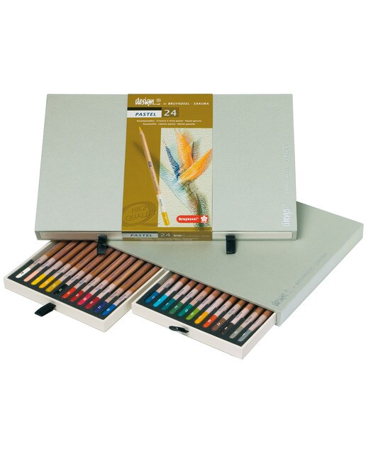 Caixa de Prestígio de Vinte e Quatro Lápis Pastel Bruynzeel Multicolor Multicolor-1