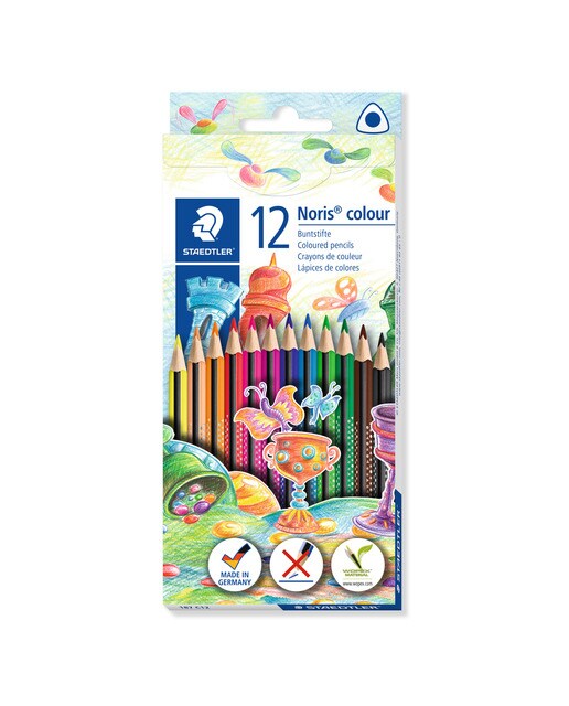 12 Lápis de Cor Triangular Noris Club 127 Staedtler 1