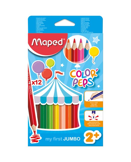 Pack 12 Lápices de Colores Color' Peps Early Age Maped Multicolor-1