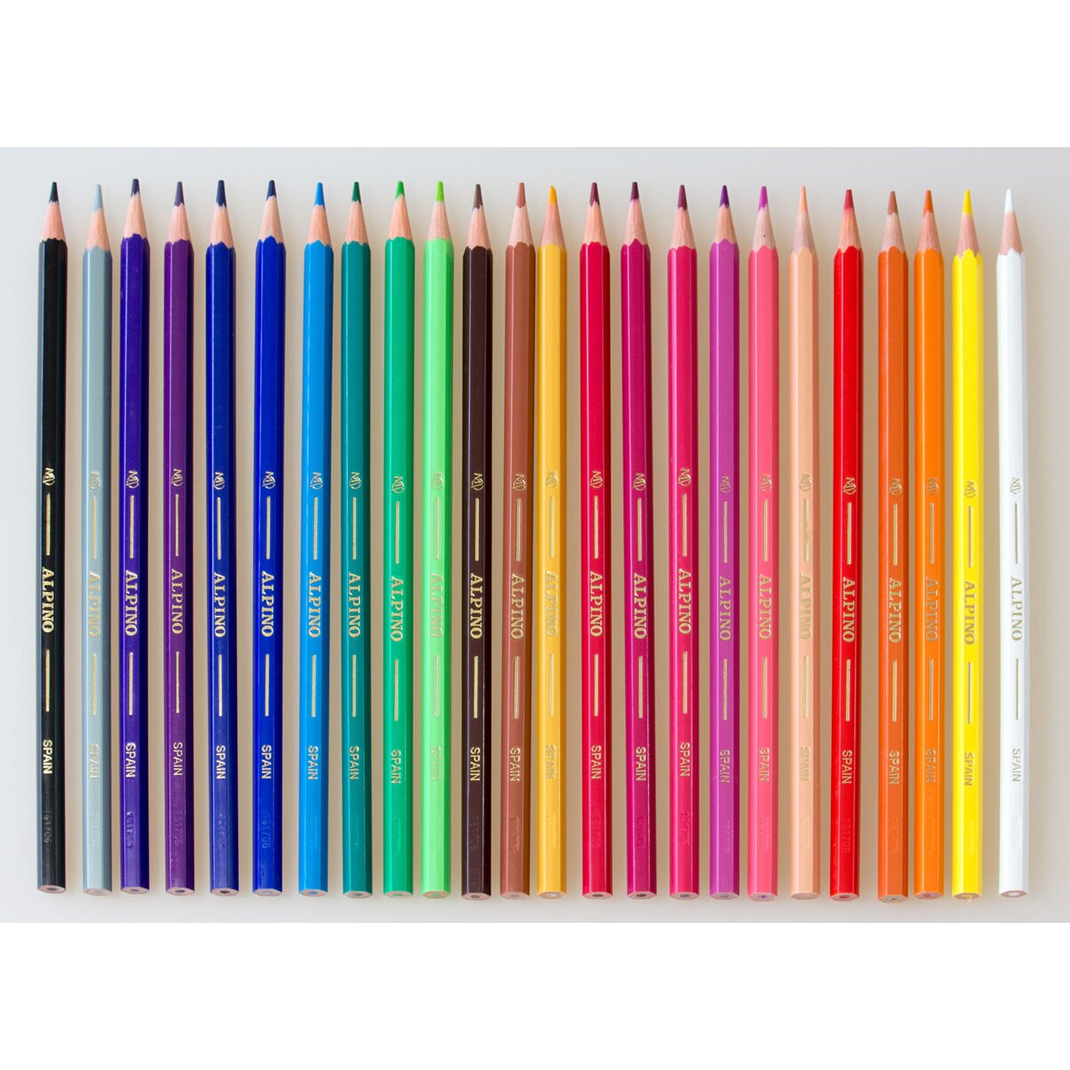 Caixa de 24 lápis compridos de cor Alpino WF 2