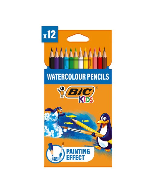Pack de 12 Lápis Aguarela Com Efeito Salpicos de Tinta Kids Aquacouleur - Artigo Sortido. Envio realizado de forma aleatória 1