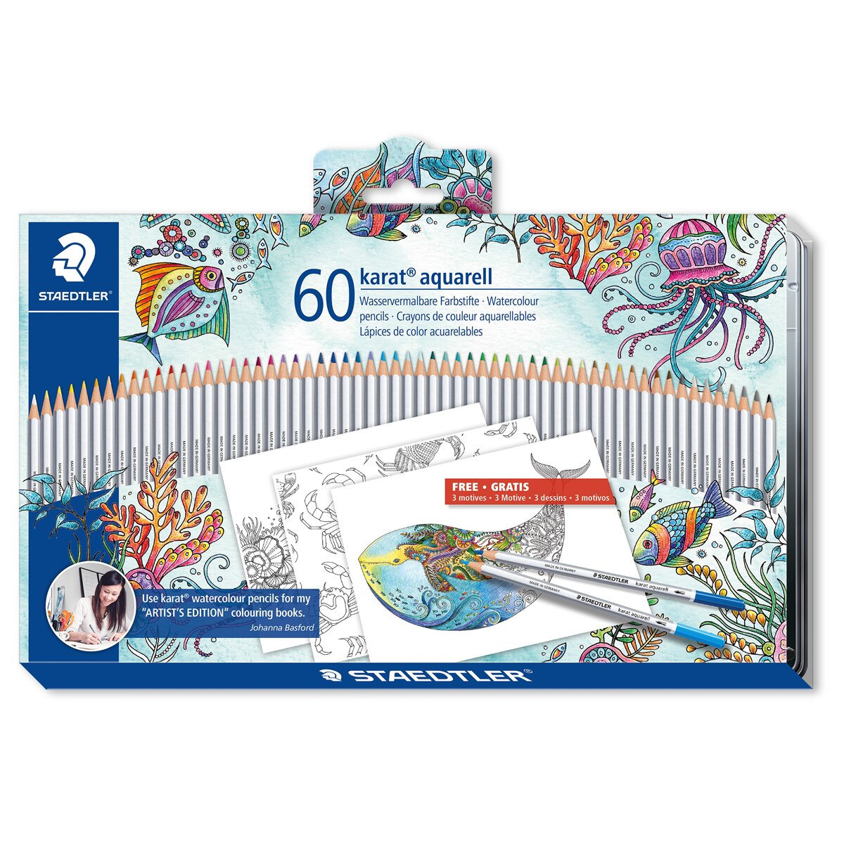 Caja 60 Lápices de Color Acuarelables de Alta Calidad Karat Aquarell 125 Staedtler 1