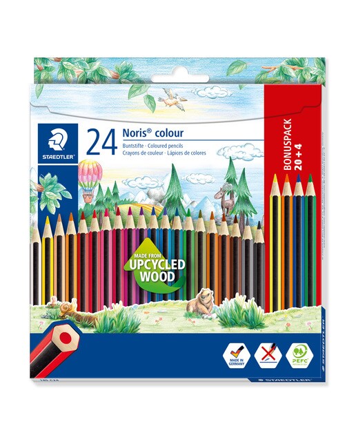 Imagem 0 de 24 Lápis de Cor NORIS COLOUR Steadtler (20 + 4 grátis)