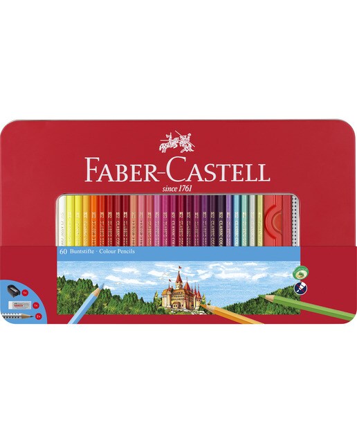 Imagem 0 de Caixa Metal Faber-Castell com 60 Lápis de Cor