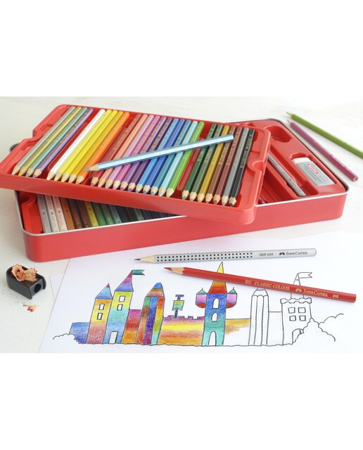 Caixa Metal Faber-Castell com 60 Lápis de Cor 2