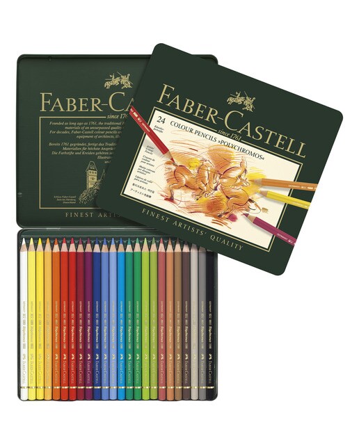 Imagem 0 de Estojo de Metal 24 Lápis de Cor Polychromos Faber Castell