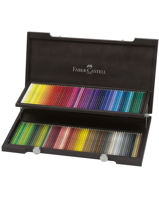 Caja de madera con 120 Lápices Colores Polychromos Faber Castell Multicolor-1