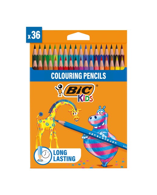 Pack 36 lápices de colores para niños para colorear kids evolution BIC Multicolor-1