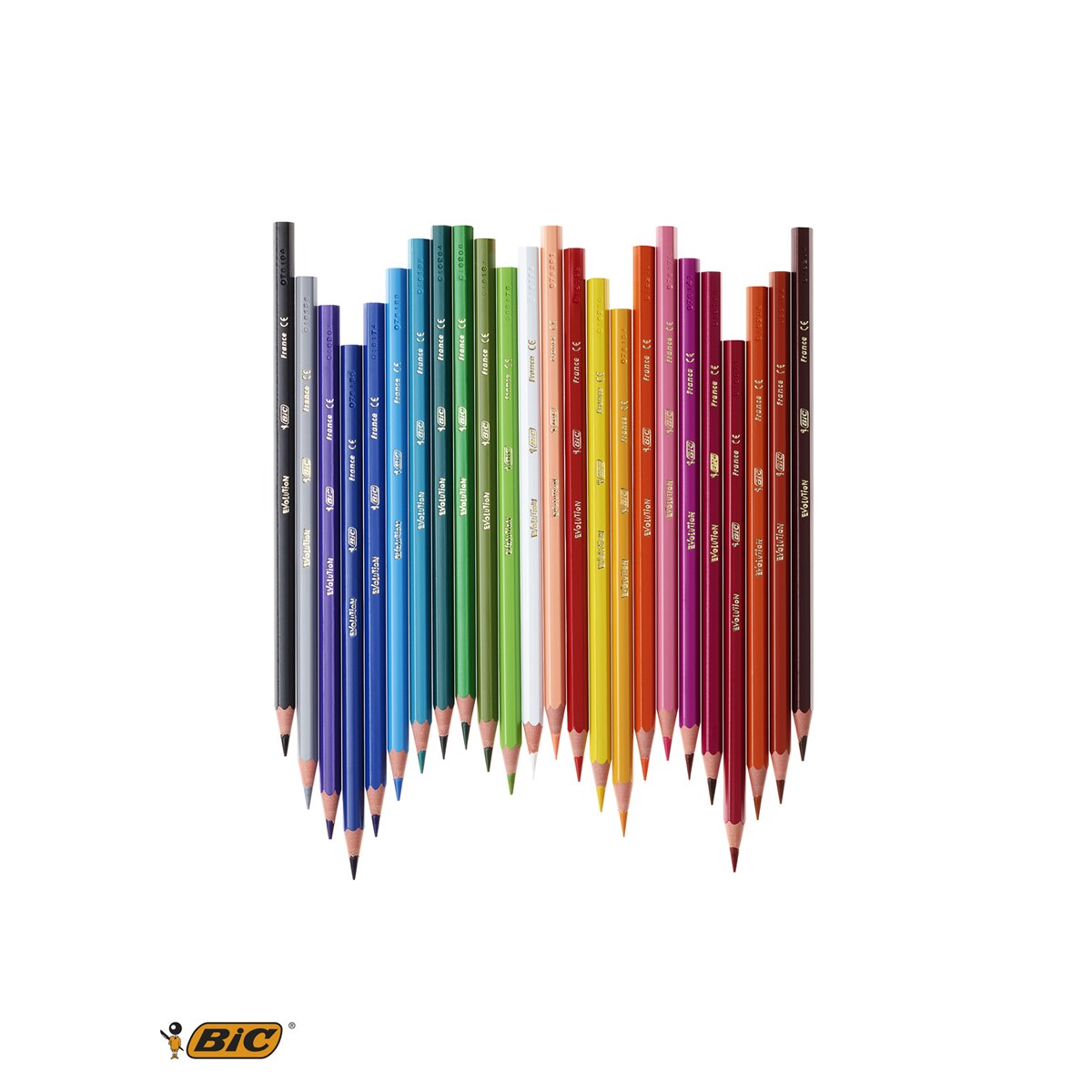 Pack 36 lápices de colores para niños para colorear kids evolution BIC Multicolor-4
