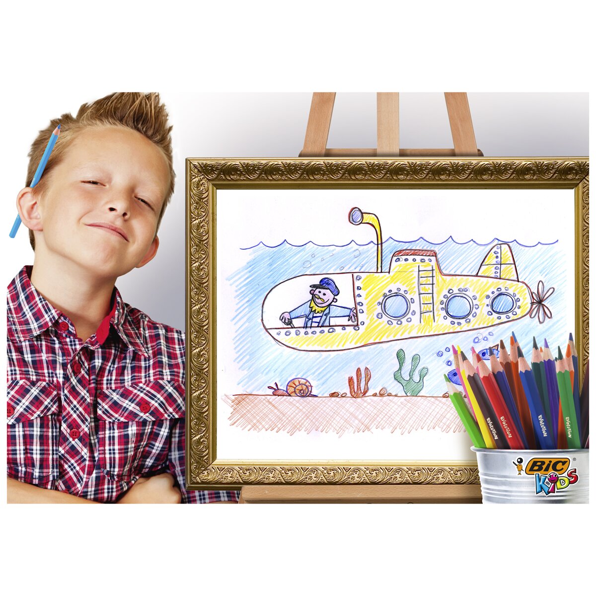 Pack 36 lápices de colores para niños para colorear kids evolution BIC Multicolor-5