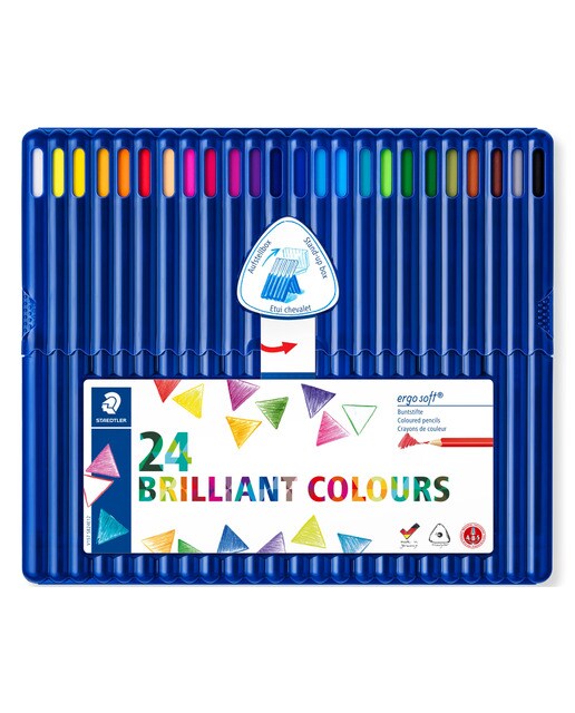 Estojo Exclusivo com 24 Lápis de Cor Ergosoft 157 Staedtler 1