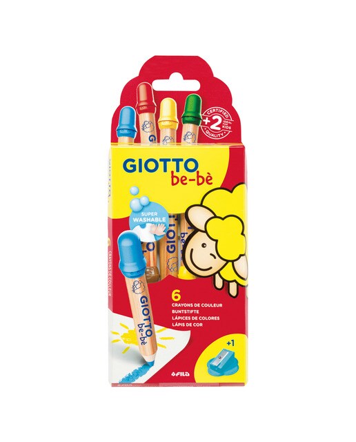 Imagen 0 de Pack 6 súper lápices + sacapuntas Giotto Be-Bè