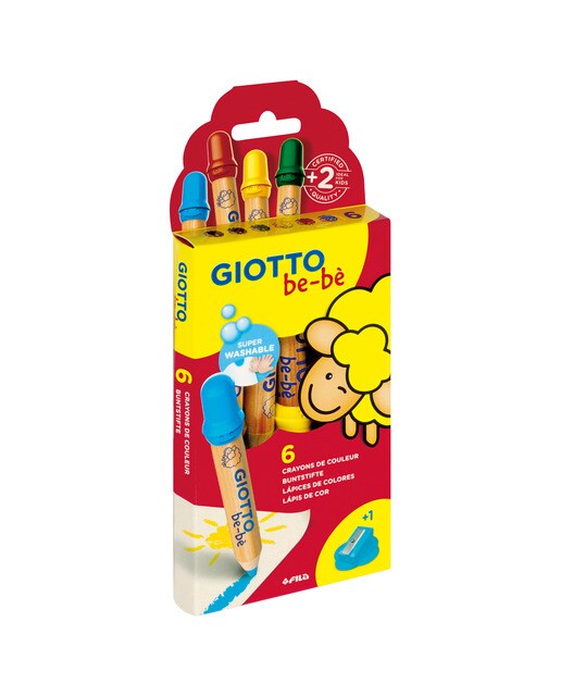 Pack 6 súper lápices + sacapuntas Giotto Be-Bè Multicolor-2