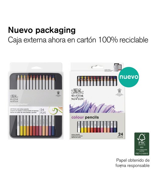 Conjunto de 24 Lápis de Cor Winsor&Newton 2