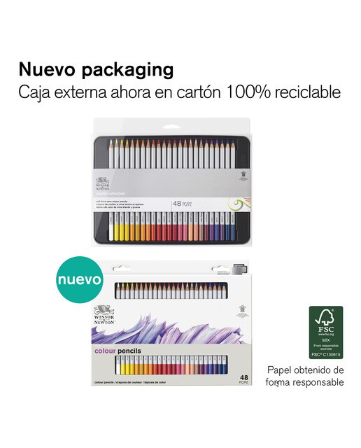 Conjunto de 48 Lápis de Cor Winsor&Newton 2
