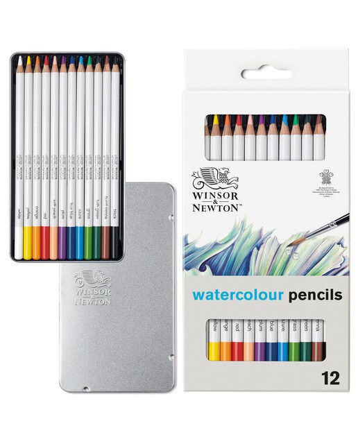 Conjunto de 12 Lápis Aguareláveis Winsor&Newton 1