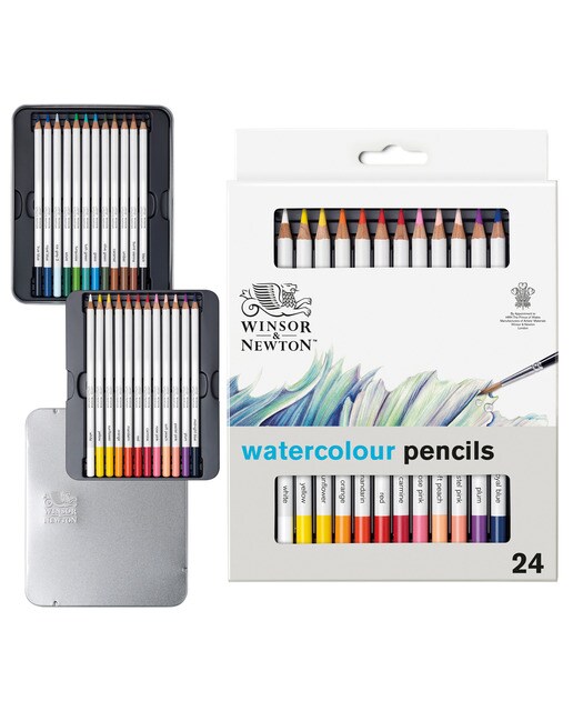 Conjunto de 24 Lápis Aguareláveis Winsor&Newton 1