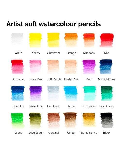 Conjunto de 24 Lápis Aguareláveis Winsor&Newton 3