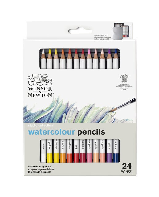 Conjunto de 24 Lápis Aguareláveis Winsor&Newton 11