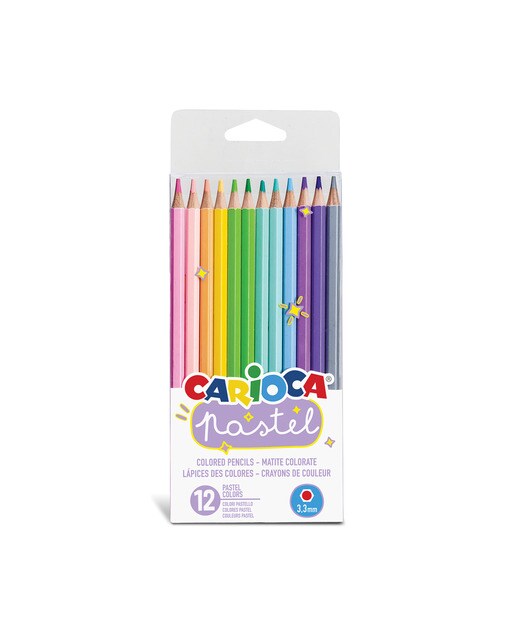 Lápis pastel 12 cores Carioca 1