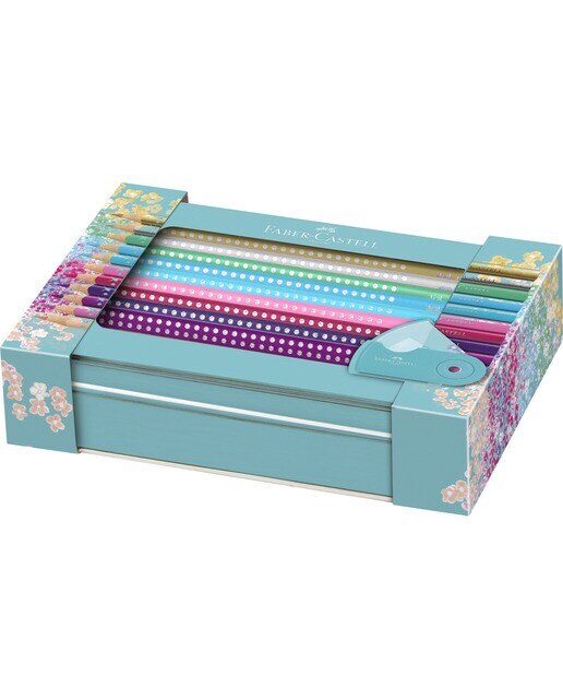 Caixa Metálica 20 Lápis de cor + 1 Afia Faber Castell 2