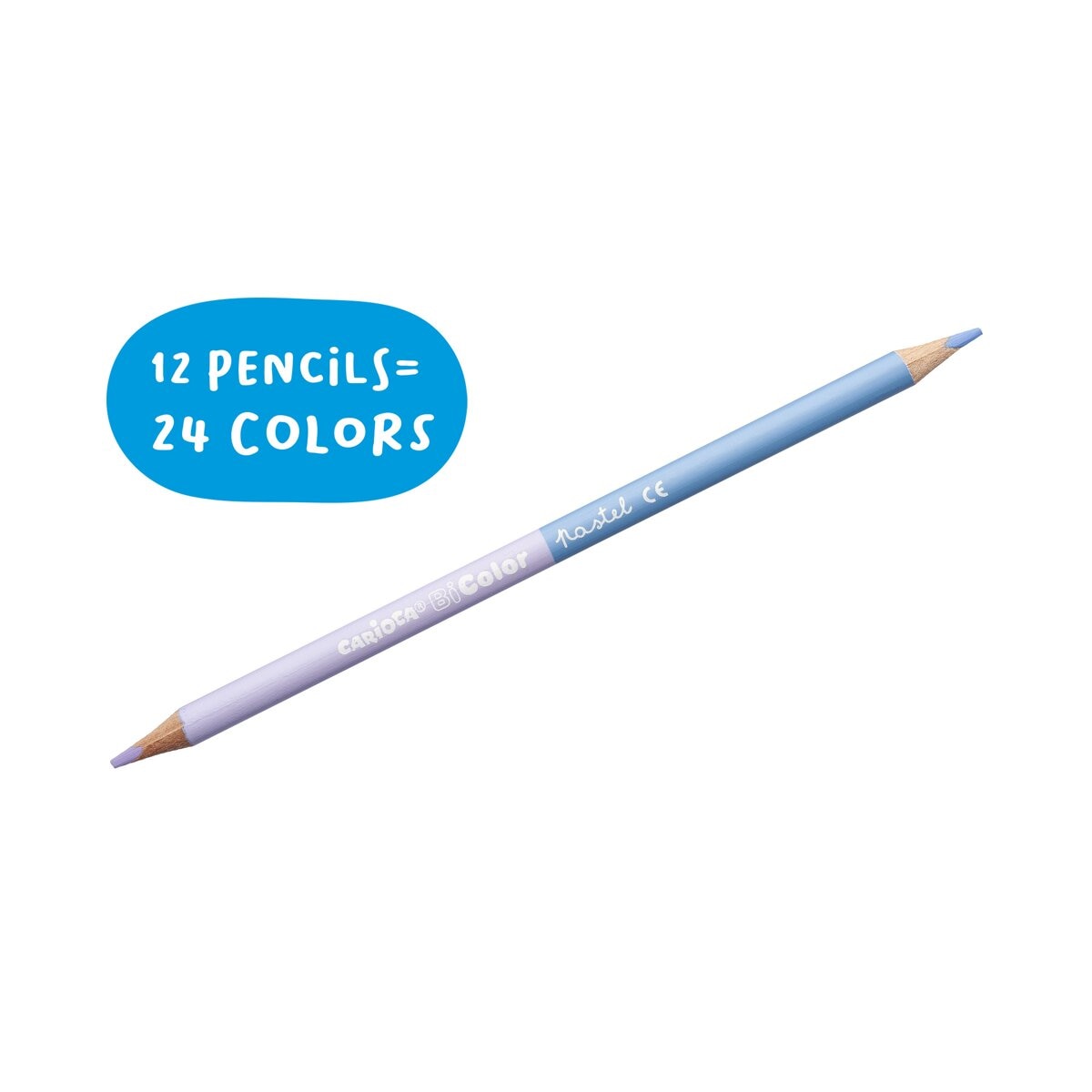 Pack de 12 Lápis - Pastel Bicolor Multicolor-2