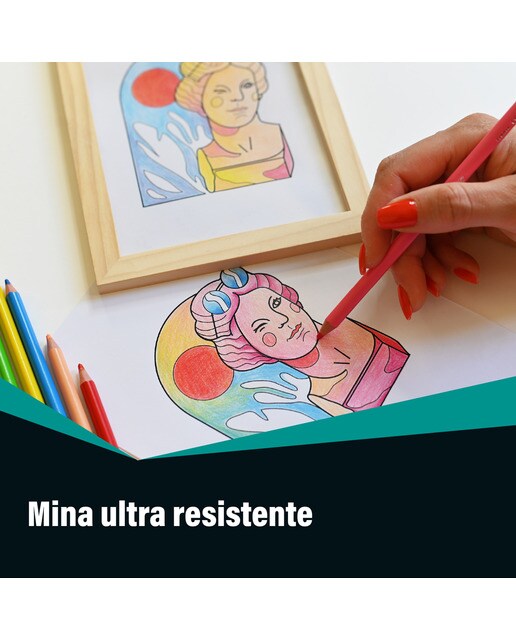 Pack de 24 Lápis de Cores para Colorir, Mina Intensity - 1,3 mm Multicolor-2