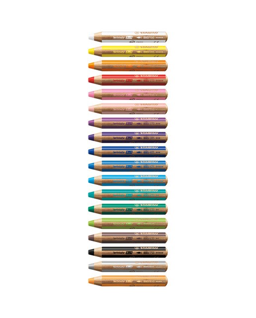 Estojo de 6 Lápis de Cor Multitalento Woody 3 em 1 - Multicolor Multicolor-4