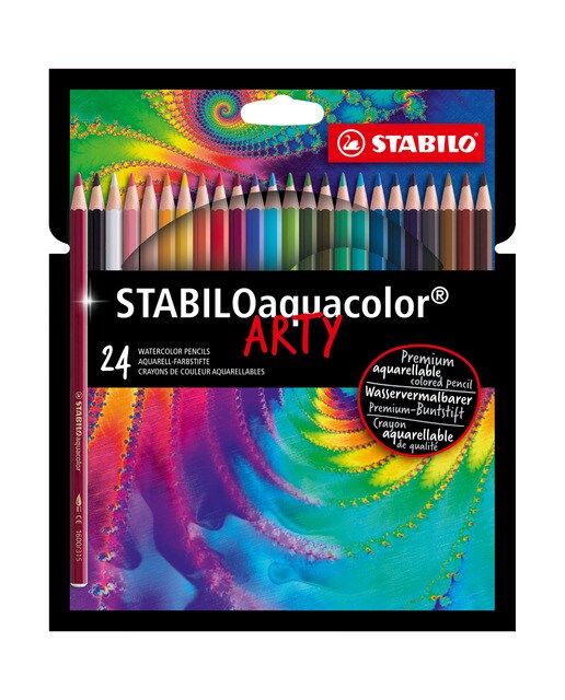 Estojo ARTY de 24 Lápis de Cores Aguareláveis Aquacolor - Multicolor Multicolor-1