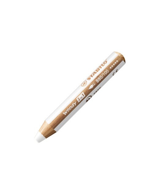Lápis Colorir Multiusos Woody 3 em 1 branco 1