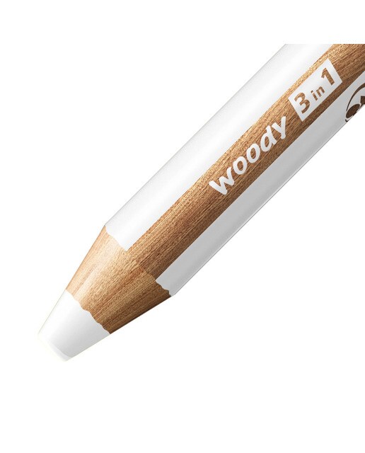 Lápis Colorir Multiusos Woody 3 em 1 branco 2