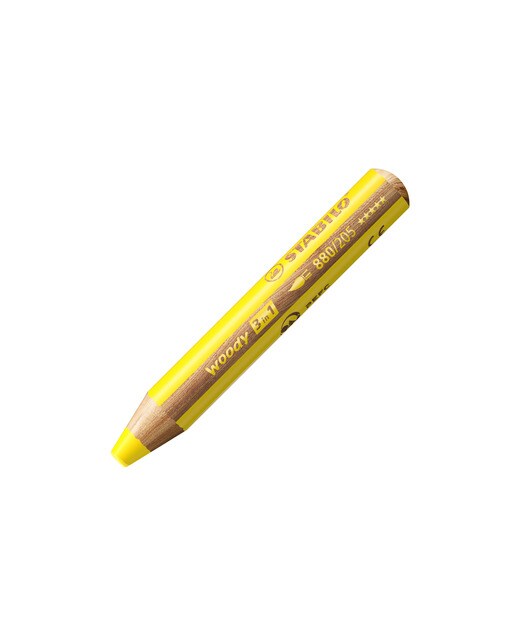 Lápis Colorir Multiusos Woody 3 em 1 Amarelo 1