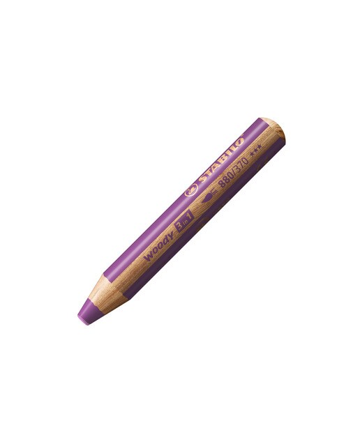 Lápiz Colorear Multiuso STABILO Woody 3 en 1 Lila 1