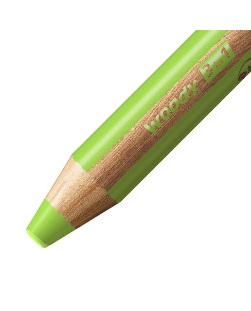 Lápis Colorir Multiusos Woody 3 em 1 verde-folha 2
