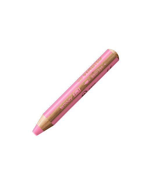 Lápis Colorir Multiusos Woody 3 em 1 rosa 1