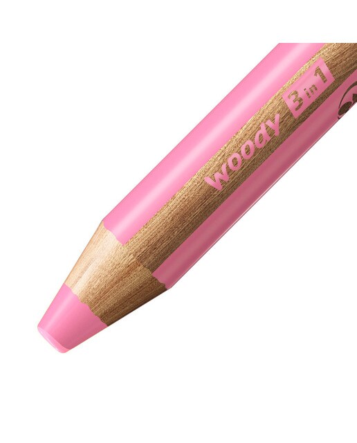 Lápis Colorir Multiusos Woody 3 em 1 rosa 2