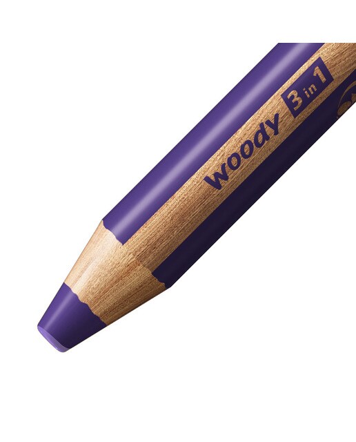 Lápis Colorir Multiusos Woody 3 em 1 roxo 2