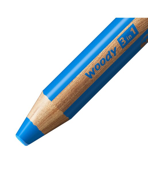 Lápis Colorir Multiusos Woody 3 em 1 azul 2