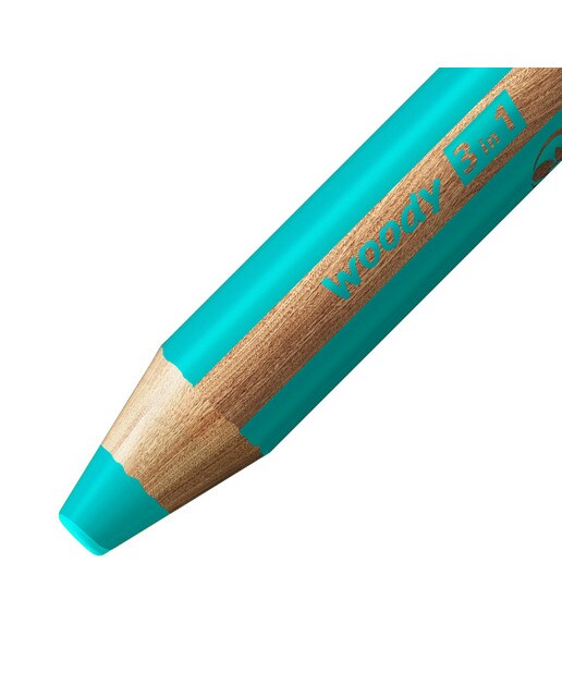 Lápis Colorir Multiusos Woody 3 em 1 turquesa 2