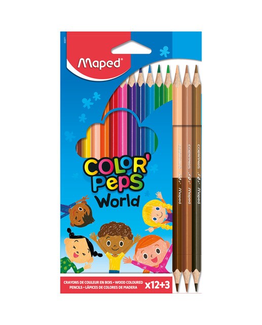 Imagem 0 de 12 Lápis Color Peps + 3 Lápis Duo para os Tons de Pele
