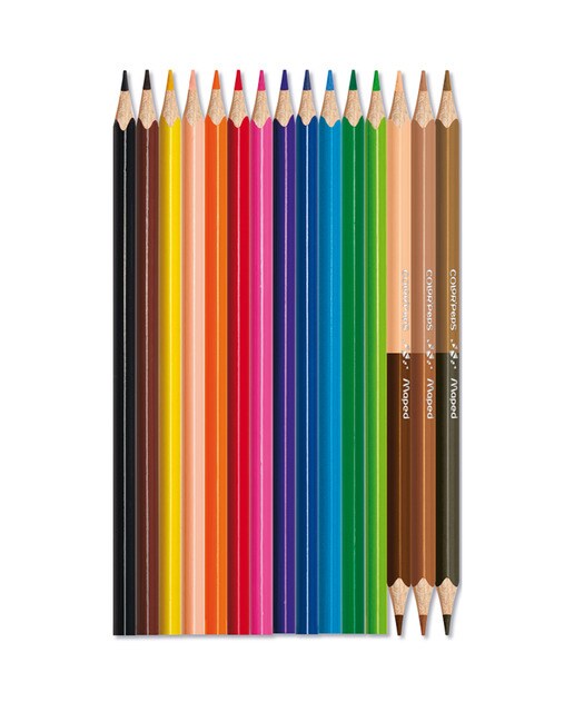 12 Lápis Color Peps + 3 Lápis Duo para os Tons de Pele Multicolor-2