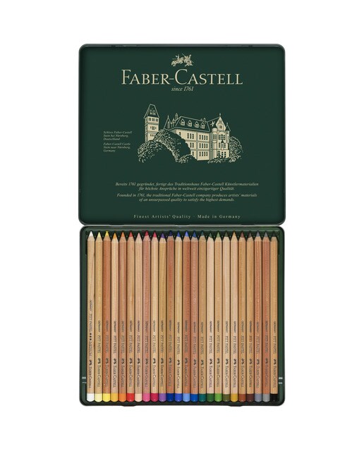 Estojo de Metal com 24 Lápis Pastel Pitt Multicolor-2