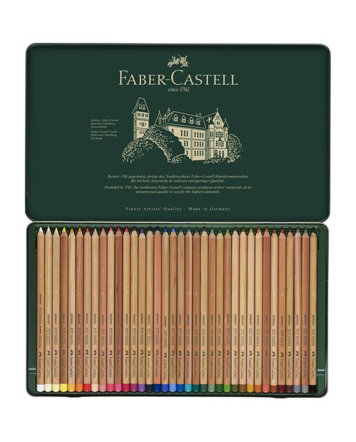 Estojo de Metal com 36 Lápis Pastel Pitt Multicolor-2