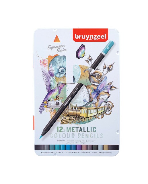 Conjunto Metálico de 12 Lápis de Cores Expression - Colores Metálicos Multicolor-1