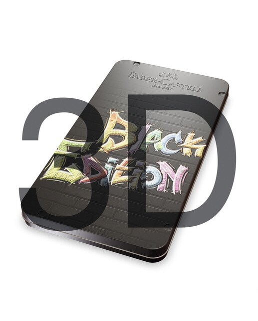Estojo de Metal 12 Lapiseiras Mina Super Suave Cores Brilhantes Black Edition - Multicolor Multicolor-4