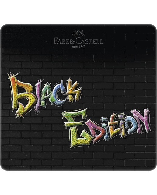 Estojo de Metal 24 Lapiseiras Mina Super Suave Cores Brilhantes Black Edition - Multicolor Multicolor-2