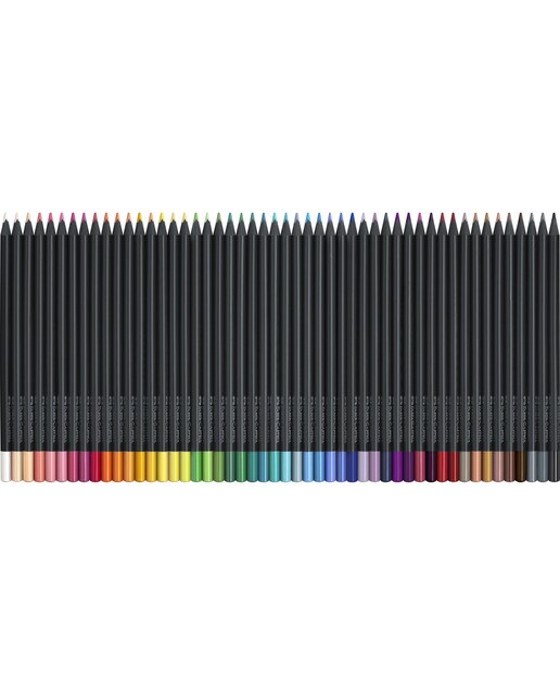 Estojo de Cartão 50 Lapiseiras Mina Super Suave Cores Brilhante Black Edition - Multicolor Multicolor-4
